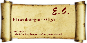 Eisenberger Olga névjegykártya